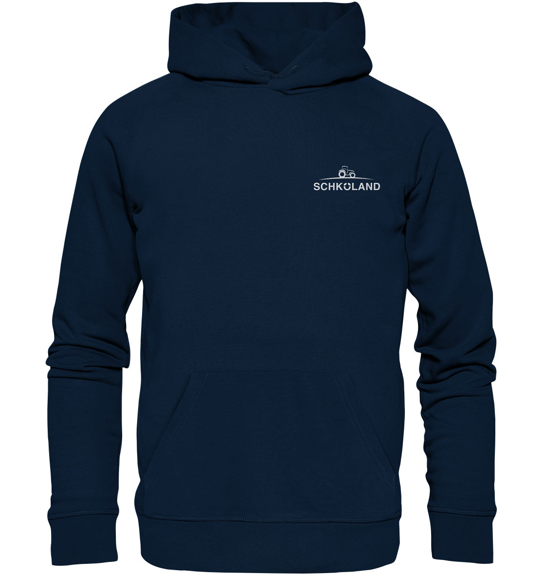 Organic Kapuzenpullover Hoodie mit weißem Schköland Logo Stick, verschiedene Farben - Organic Hoodie (Stick)