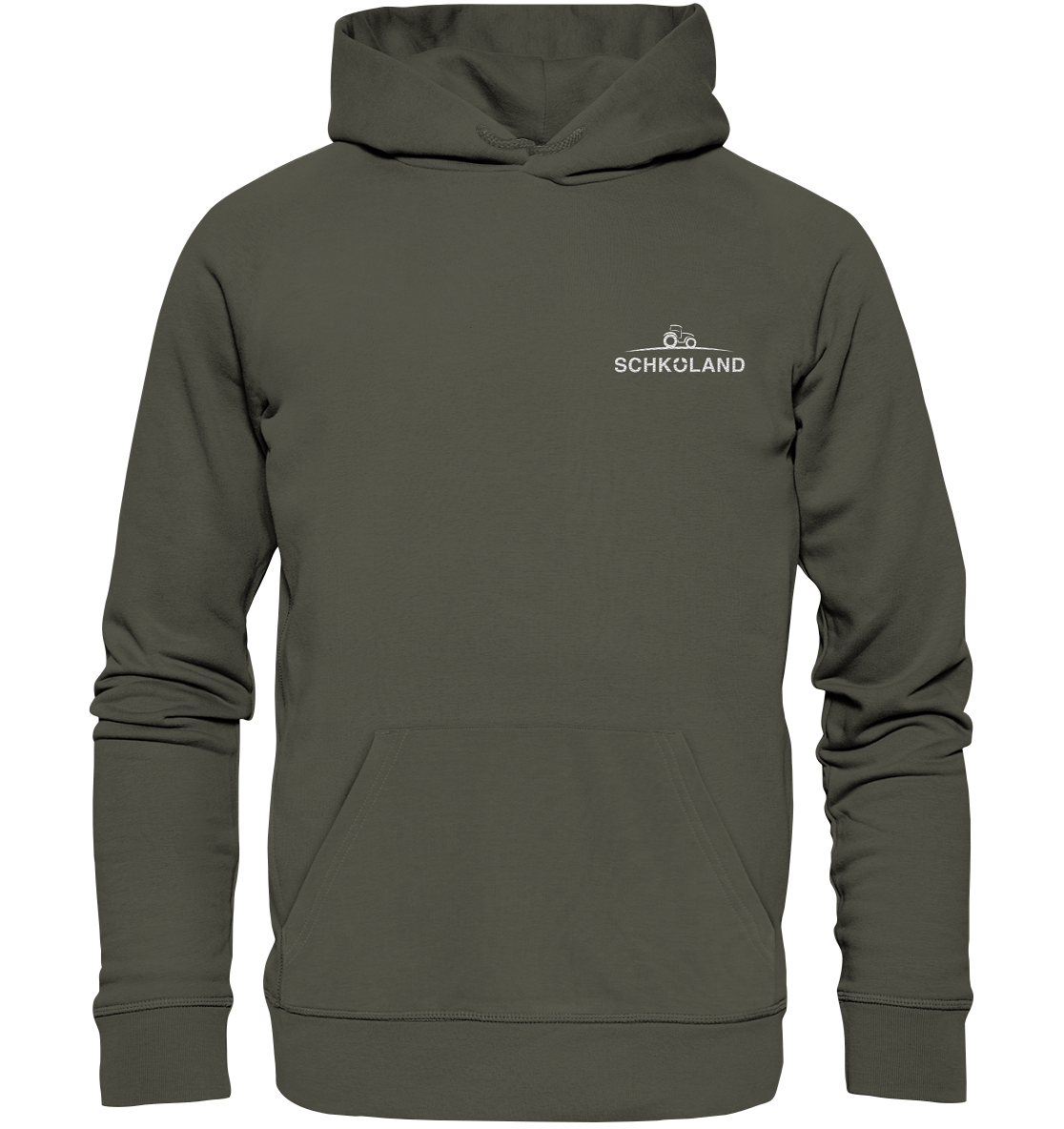 Organic Kapuzenpullover Hoodie mit weißem Schköland Logo Stick, verschiedene Farben - Organic Hoodie (Stick)