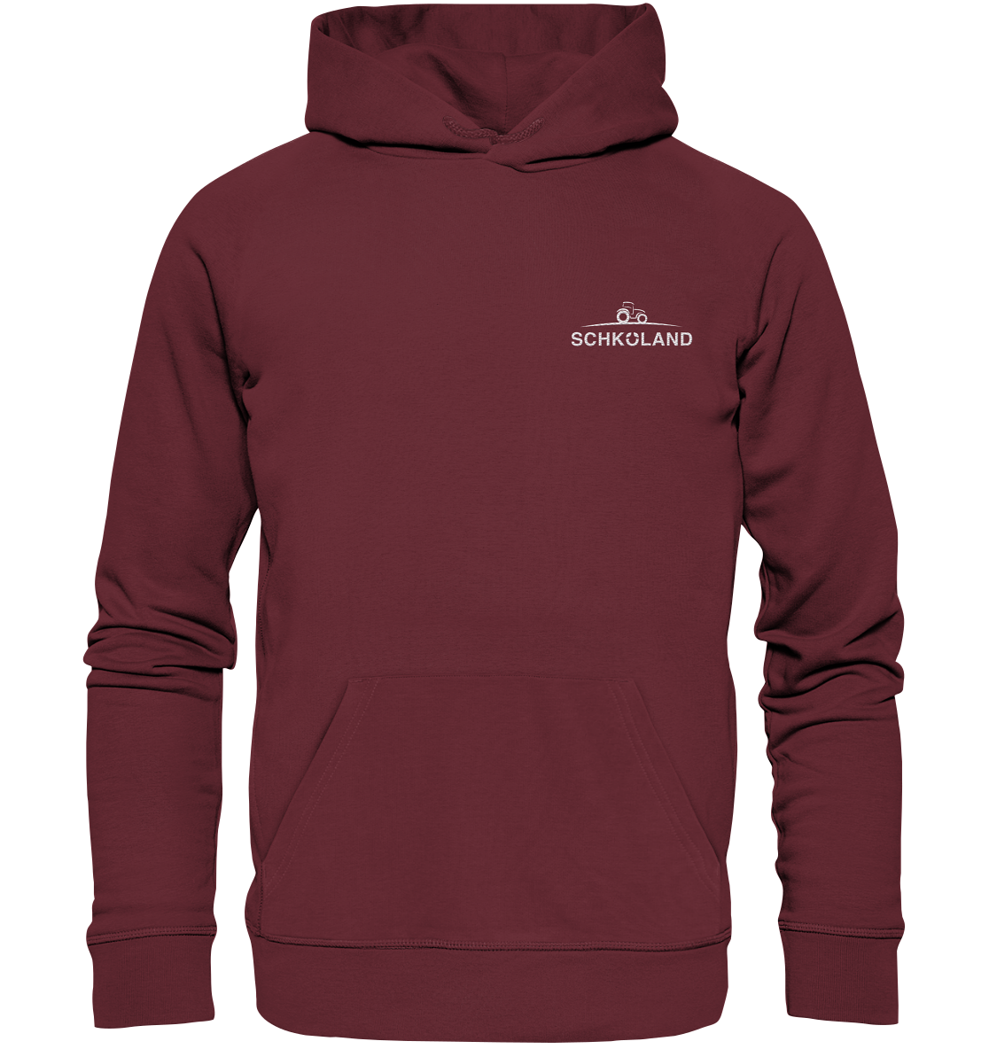 Organic Kapuzenpullover Hoodie mit weißem Schköland Logo Stick, verschiedene Farben - Organic Hoodie (Stick)