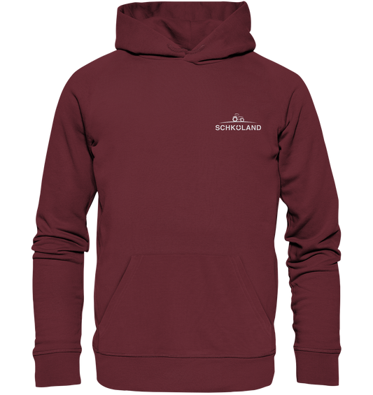 Organic Kapuzenpullover Hoodie mit weißem Schköland Logo Stick, verschiedene Farben - Organic Hoodie (Stick)