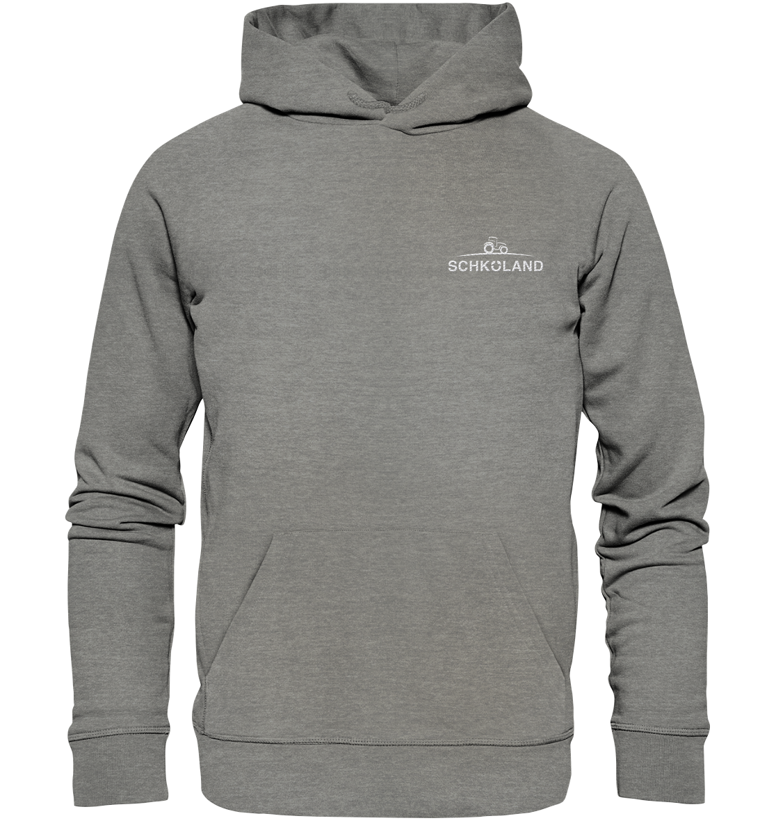 Organic Kapuzenpullover Hoodie mit weißem Schköland Logo Stick, verschiedene Farben - Organic Hoodie (Stick)