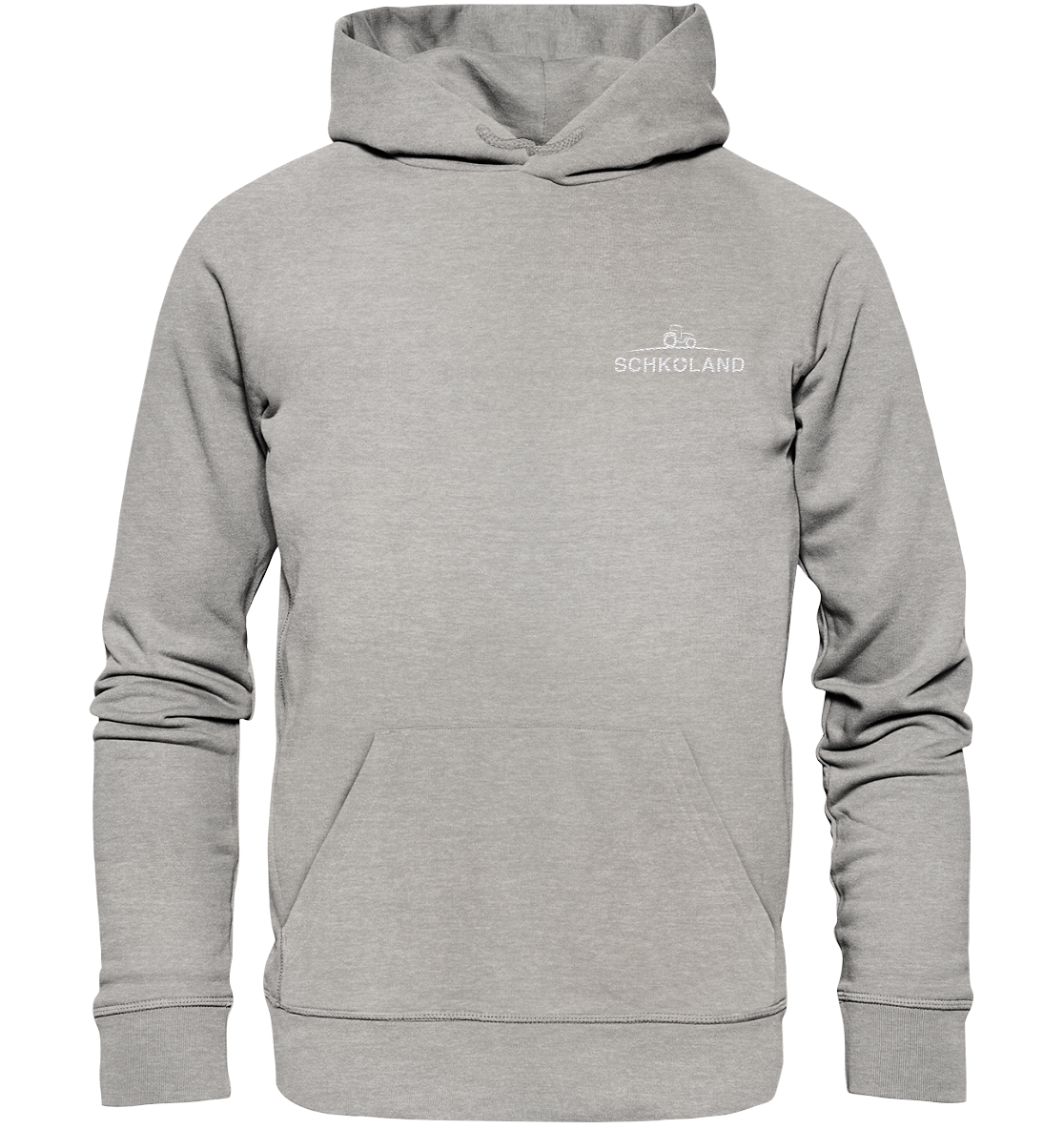 Organic Kapuzenpullover Hoodie mit weißem Schköland Logo Stick, verschiedene Farben - Organic Hoodie (Stick)