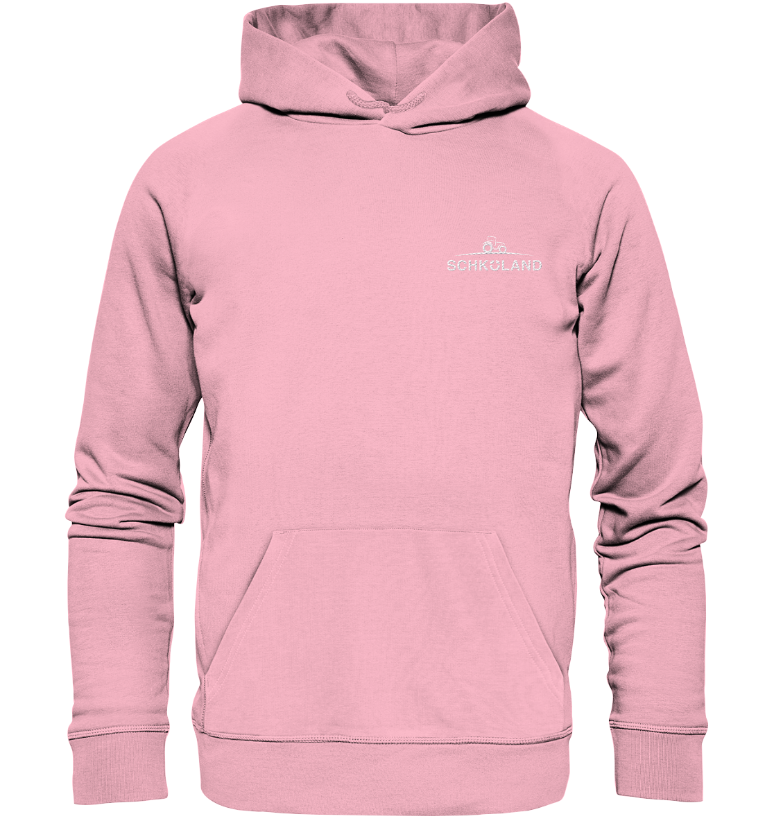 Organic Kapuzenpullover Hoodie mit weißem Schköland Logo Stick, verschiedene Farben - Organic Hoodie (Stick)